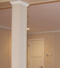 Easy Wrap column sleeves in Lexington basement