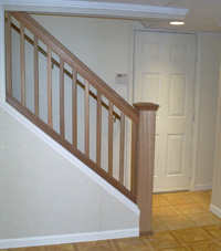 Renovated basement staircase in Manchester