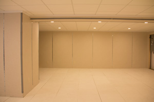 Basement wall panels and ThermalDry® insulated subfloor installed in Nashua