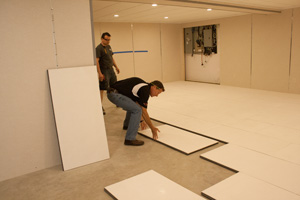 Installing insulated subfloor panels in Nashua