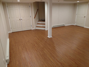 Basement Flooring After in Nashua