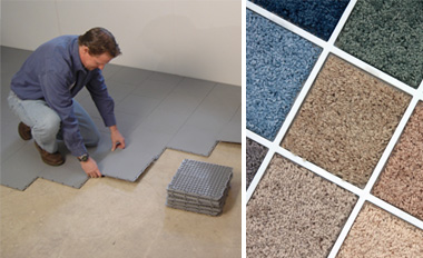 Basement subfloor matting and basement carpeting in Massachusetts & New Hampshire