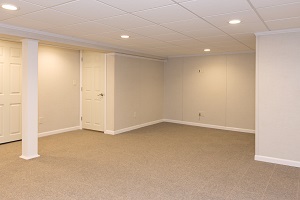 A complete finished basement system in a Salem home
