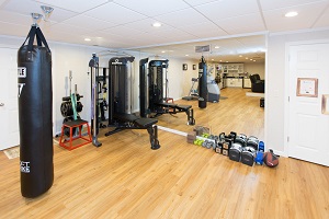 Installation of a basement gym in Nashua